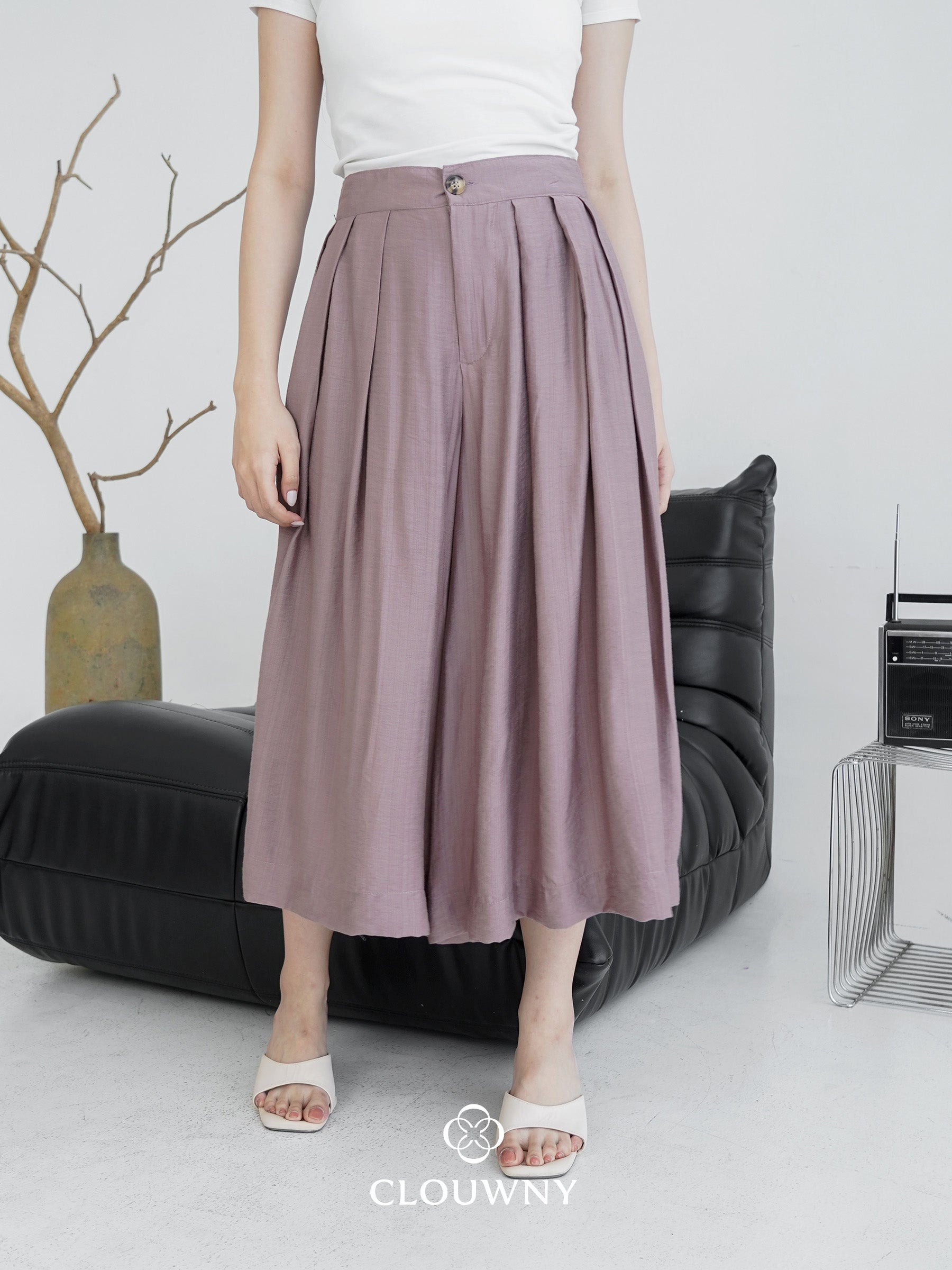 Jenna Cullote Pants - Dark Mauve